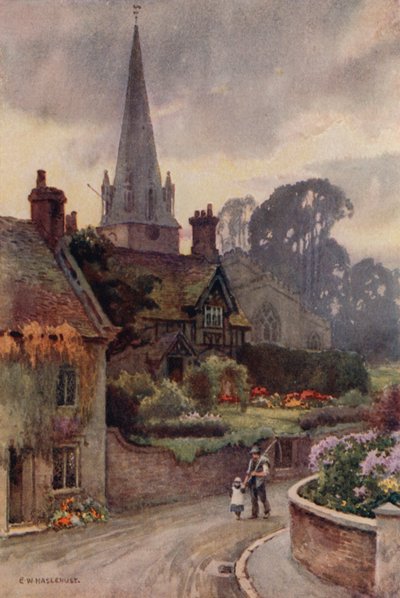 Edwinstowe (renkli taş) by Ernest William Haslehust