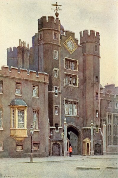 Gatehouse, St James Sarayı (renkli taş) by Ernest William Haslehust