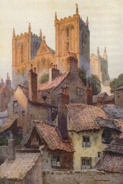 Ripon: Eski Şehirden Bakan (renkli taş) by Ernest William Haslehust