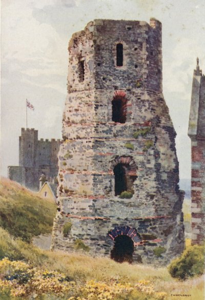 Roma Pharos, Dover Kalesi (renkli taş) by Ernest William Haslehust