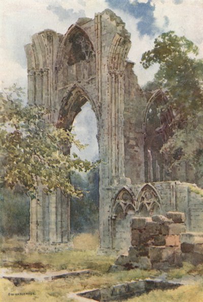 St. Mary Manastırı Harabeleri (renkli taş) by Ernest William Haslehust