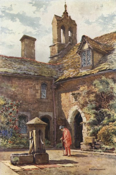 Coningsby veya Red Coat Hastanesi (renkli taş) by Ernest William Haslehust