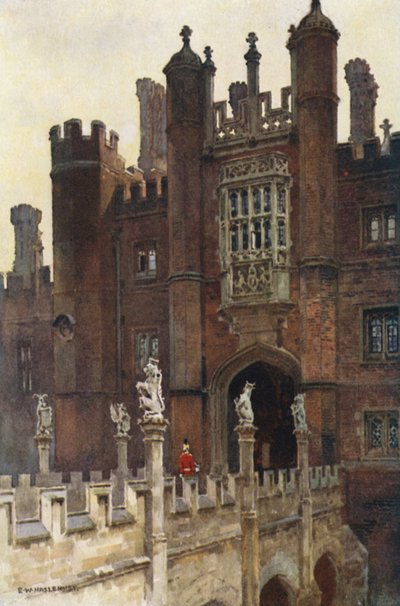 Büyük Kapı Evi, Batı Girişi (renkli taş) by Ernest William Haslehust