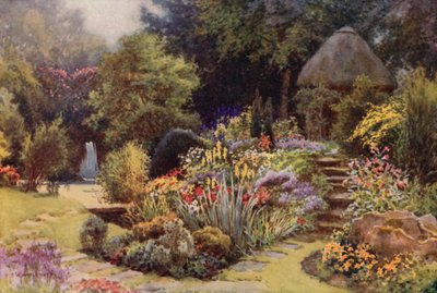Japon Bahçesi, Rufford Manastırı (renkli taş) by Ernest William Haslehust