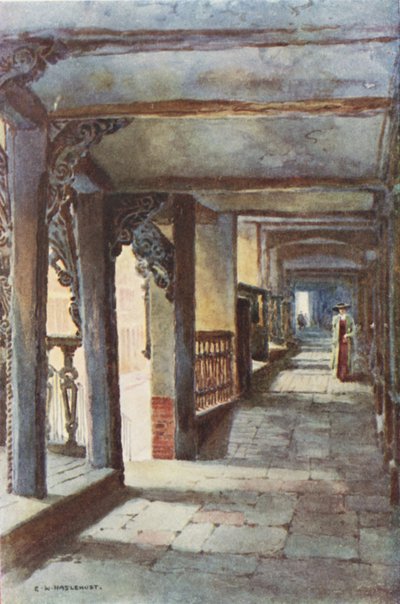 The Rows, Watergate Caddesi (renkli taş) by Ernest William Haslehust