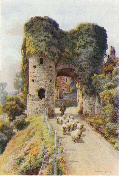 Strand Kapısı, Winchelsea (renkli taş) by Ernest William Haslehust