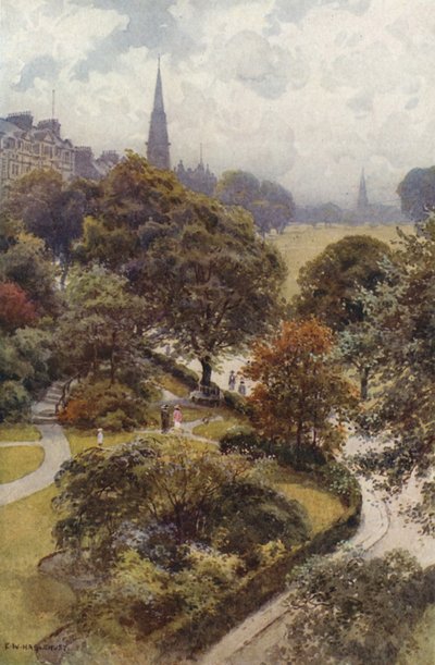 "The Stray", Harrogate (renkli taş) by Ernest William Haslehust