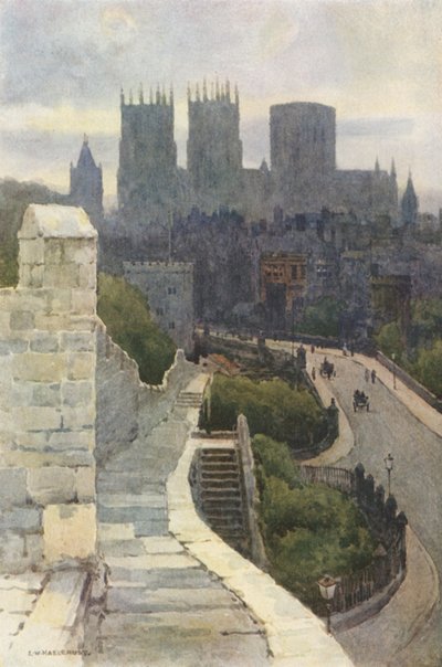 Şehir Surlarından York (renkli taş) by Ernest William Haslehust