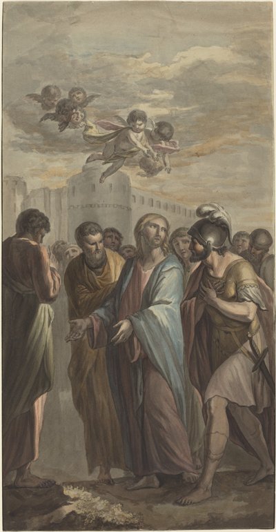 Havariler ve Romalı Bir Askerle İsa by Ernest Zacharias Platner