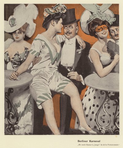 Berlin karnavalı (renkli taş) by Ernst (after) Heilemann