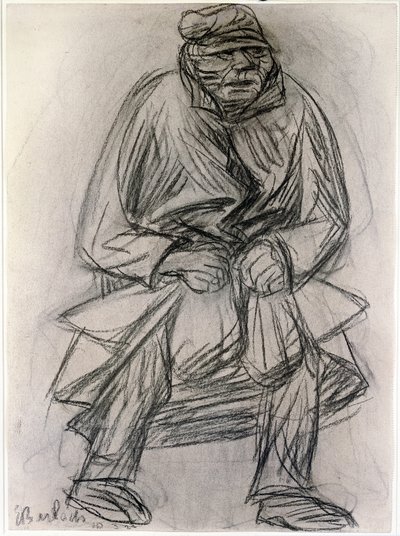 Bir dilenci figürü. Ernst Barlach