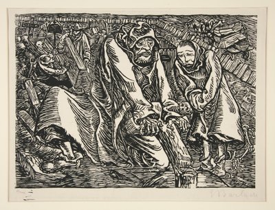 Haç ve Mezar Soyguncuları by Ernst Barlach