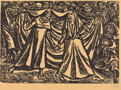Ölümün Dansı II, 1921. by Ernst Barlach