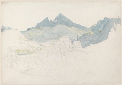 Uzakta Watzmann Zirvesi ile Berchtesgaden by Ernst Fries