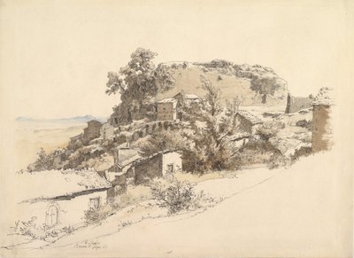 Rocca di Papa yakınlarındaki Roma Manzarası, 1866. by Ernst Furchtegott Mohn