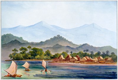 Köy, Sumatra, Endonezya, 1906 by Ernst Haeckel