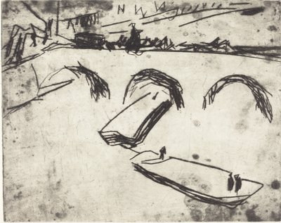 Veliaht Prens Seti üzerindeki Köprü Brucke am Kronprinzen Ufer, 1909. by Ernst Ludwig Kirchner