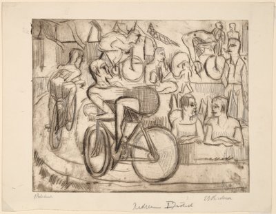 Bisiklet Yarışı, 1926. by Ernst Ludwig Kirchner
