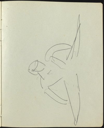 Eskiz Defterinden Dansçılar ve Göstericiler Sayfası, c. 1911. by Ernst Ludwig Kirchner