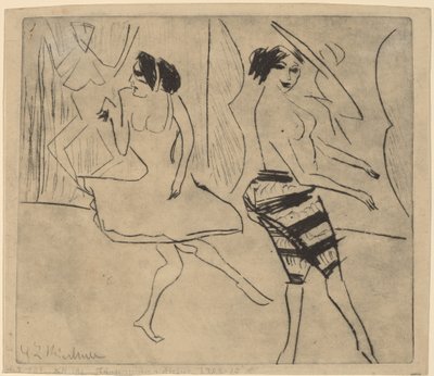 Stüdyoda Dansçılar, 1911. by Ernst Ludwig Kirchner