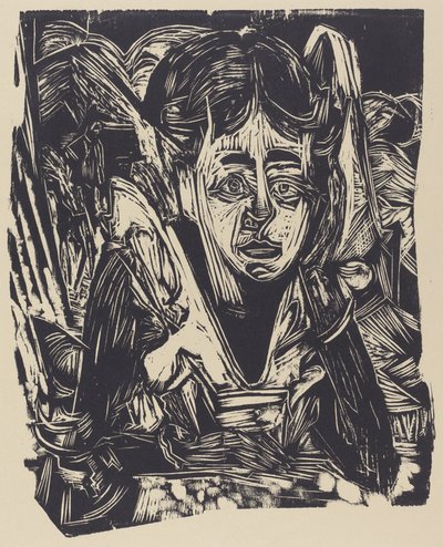 Rüya Gören Kız, 1918. by Ernst Ludwig Kirchner