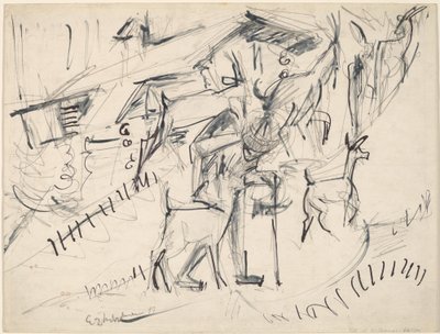 Keçili Keçi Çobanı, 1917. by Ernst Ludwig Kirchner