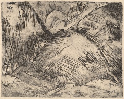 Keçili Dağ Yamacı, 1920. by Ernst Ludwig Kirchner