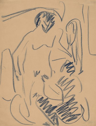 Sahilde Çıplak, 1910. by Ernst Ludwig Kirchner
