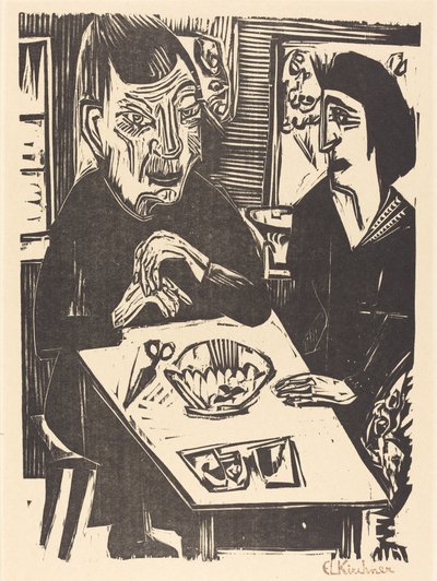 Yaşlı ve Genç Kadın Yaşlı ve Genç Kadın, 1921. by Ernst Ludwig Kirchner