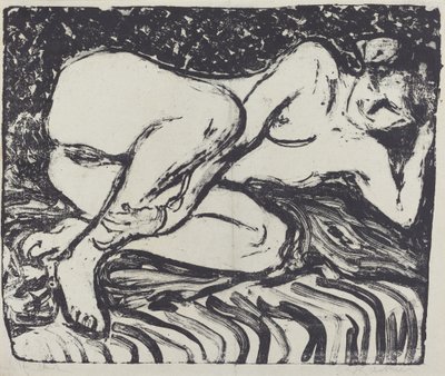 Yatan Çıplak, 1907. by Ernst Ludwig Kirchner