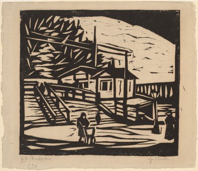 Elbe kıyısındaki kulübe, 1906. by Ernst Ludwig Kirchner