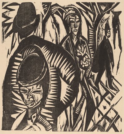 Yağmurdan Sonra Sokak Manzarası, 1914. by Ernst Ludwig Kirchner