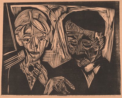 Evli Çift Müller, 1919. by Ernst Ludwig Kirchner