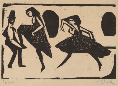 akrobatik dans by Ernst Ludwig Kirchner