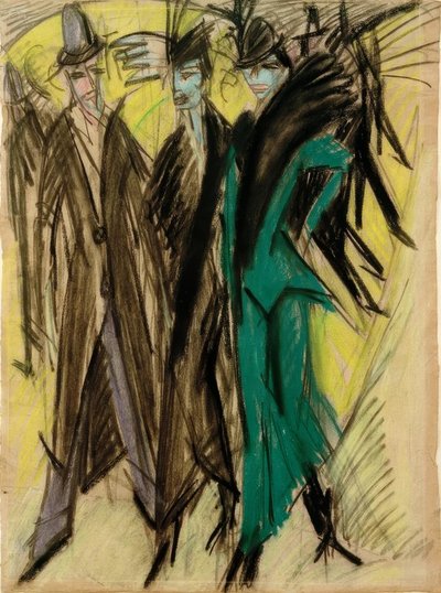 Berlin sokak sahnesi by Ernst Ludwig Kirchner