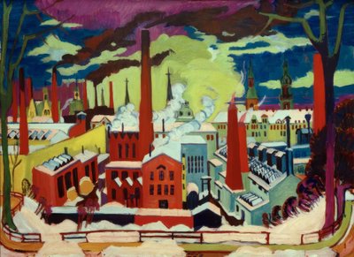 Chemnitz fabrikaları by Ernst Ludwig Kirchner