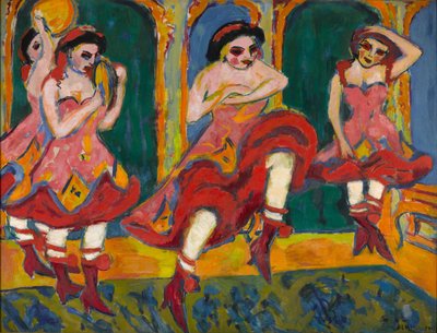 Çarda dansçıları, 1908-1920 by Ernst Ludwig Kirchner