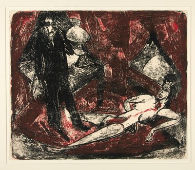 Der Moerder (Katil), Zola için illüstrasyon by Ernst Ludwig Kirchner