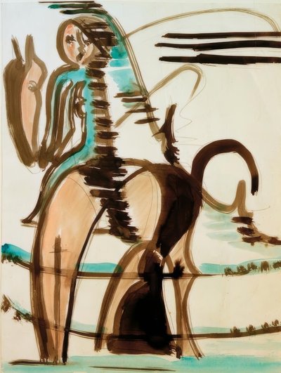 Binici (1. büyük versiyon) by Ernst Ludwig Kirchner