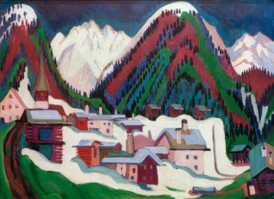 Davos yakınlarındaki Monstein Köyü by Ernst Ludwig Kirchner