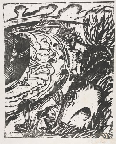 Kıvrımlı Körfezli Kumul Manzarası by Ernst Ludwig Kirchner