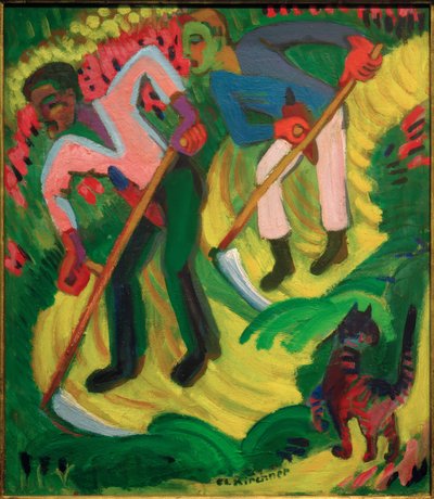 EL Kirchner, Biçme, Müller kardeşler by Ernst Ludwig Kirchner