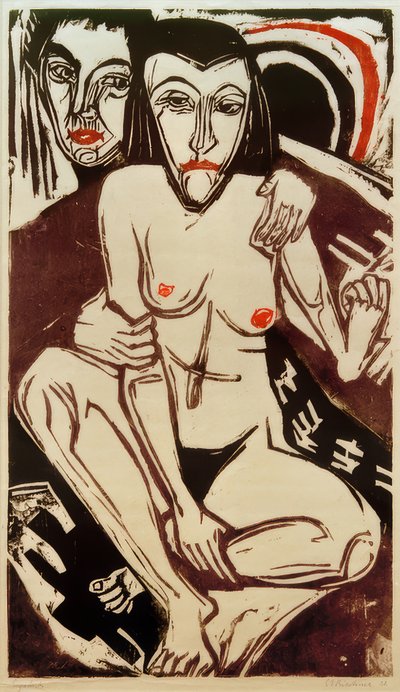 EL Kirchner, Melankoli (Erna ile otoportre) by Ernst Ludwig Kirchner