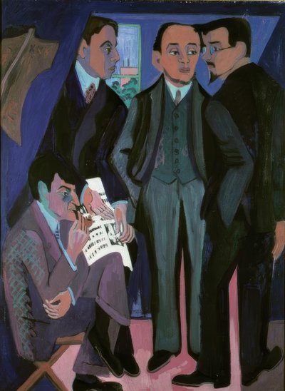 Bir sanatçı topluluğu by Ernst Ludwig Kirchner