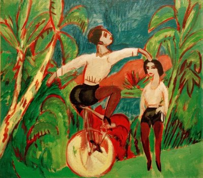 Tek bisikletliler by Ernst Ludwig Kirchner