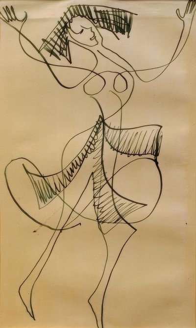 kendinden geçmiş dansçı by Ernst Ludwig Kirchner