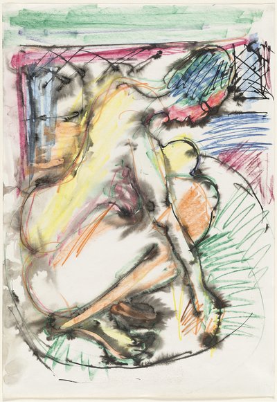 Erna Küvette Yıkanma by Ernst Ludwig Kirchner