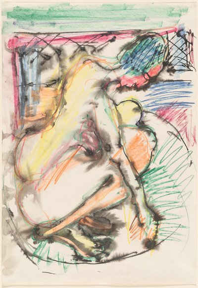 Erna Küvette Yıkanma by Ernst Ludwig Kirchner