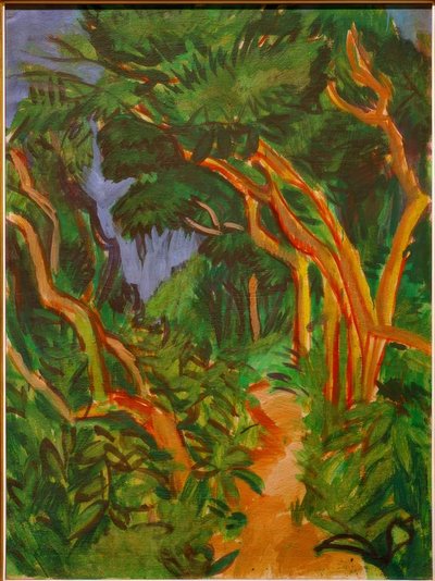 Fehmarn manzarası, orman yolu by Ernst Ludwig Kirchner