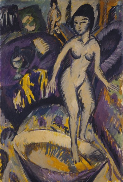 Jakuzi ile Çıplak Kadın, 1912 by Ernst Ludwig Kirchner